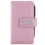 Kalendarz książkowy BRILIANT tygodniowy kieszonkowy 2027 słowacki?? - jasnoróżowy