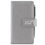 Kalendarz książkowy BRILIANT tygodniowy kieszonkowy 2027 słowacki?? - srebrny