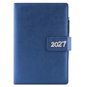 Kalendarz książkowy BRILIANT tygodniowy z notesem A5 2027 CZ/SK - granatowy