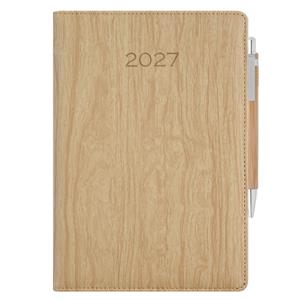 Kalendarz książkowy CORA dzienny A5 2027 słowacki?? - beżowy