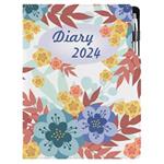 Kalendarz książkowy DESIGN dzienny A4 2024 - Jesienne kwiaty