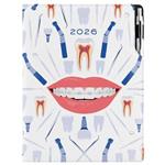 Kalendarz książkowy DESIGN dzienny A4 2026 czeski - biały - Dentysta