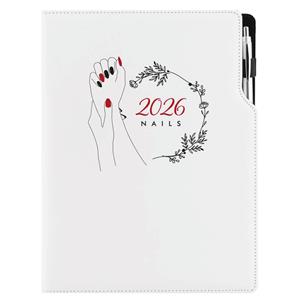 Kalendarz książkowy DESIGN dzienny A4 2026 - Nails