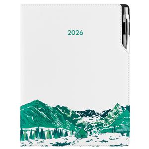 Kalendarz książkowy DESIGN dzienny A4 2026 polski - biały - Góry