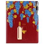 Kalendarz książkowy DESIGN dzienny A4 2026 polski - bordo - Wino
