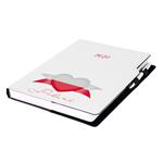 Kalendarz książkowy DESIGN dzienny A4 2027- biały - Polska - flaga