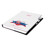 Kalendarz książkowy DESIGN dzienny A4 2027- biały - Słowacja - flaga