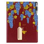 Kalendarz książkowy DESIGN dzienny A4 2027 czeski - bordo - Wino