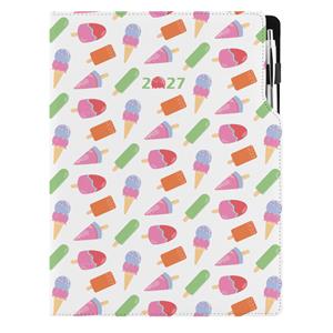 Kalendarz książkowy DESIGN dzienny A4 2027 - Lody
