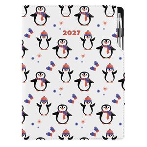 Kalendarz książkowy DESIGN dzienny A4 2027 - Pingwin