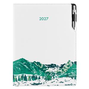Kalendarz książkowy DESIGN dzienny A4 2027 polski - biały - Góry