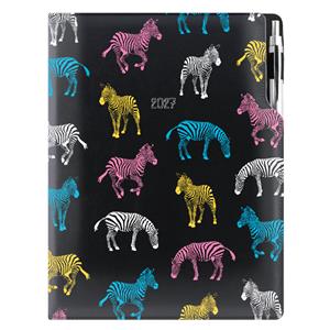 Kalendarz książkowy DESIGN dzienny A4 2027 polski - czarny - Zebra