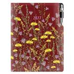 Kalendarz książkowy DESIGN dzienny A4 2027 polski - granatowy - Łąka