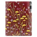 Kalendarz książkowy DESIGN dzienny A4 2027 polski - granatowy - Łąka