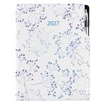 Kalendarz książkowy DESIGN dzienny A4 2027 polski - Kwiaty Polne