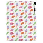 Kalendarz książkowy DESIGN dzienny A4 2027 polski - Lody