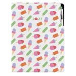 Kalendarz książkowy DESIGN dzienny A4 2027 polski - Lody