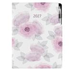 Kalendarz książkowy DESIGN dzienny A4 2027 polski - Piwonia