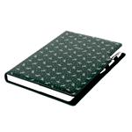 Kalendarz książkowy DESIGN dzienny A4 2027- zielony - gałązki