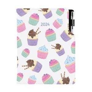 Kalendarz książkowy DESIGN dzienny A5 2024 czeski - Cupcake