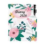 Kalendarz książkowy DESIGN dzienny A5 2024 czeski - Kwiaty