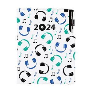 Kalendarz książkowy DESIGN dzienny A5 2024 czeski - Music