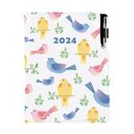 Kalendarz książkowy DESIGN dzienny A5 2024 czeski - Ptaki