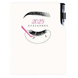 Kalendarz książkowy DESIGN dzienny A5 2025 polski - Kosmetyczny Eyelashes