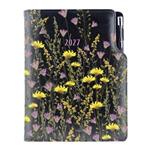 Kalendarz książkowy DESIGN dzienny A5 2027 czeski - czarny - łąka