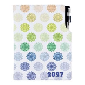 Kalendarz książkowy DESIGN dzienny A5 2027 czeski - Mandala kolorowy