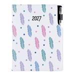 Kalendarz książkowy DESIGN dzienny A5 2027 czeski - Pióra