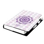 Kalendarz książkowy DESIGN dzienny A5 2027 polski - Mandala fioletowa