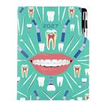 Kalendarz książkowy DESIGN dzienny A5 2027 polski - miętowy - Dentysta