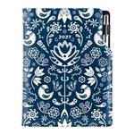 Kalendarz książkowy DESIGN dzienny A5 2027 słowacki - granatowy - Folk