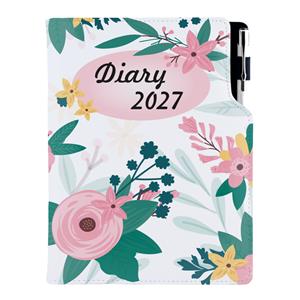 Kalendarz książkowy DESIGN dzienny A5 2027 słowacki - Kwiaty