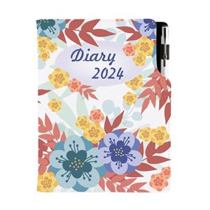 Kalendarz książkowy DESIGN dzienny B6 2024 - Jesienne kwiaty