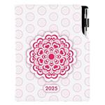 Kalendarz książkowy DESIGN dzienny B6 2025 - Mandala czerwona