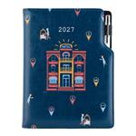 Kalendarz książkowy DESIGN dzienny B6 2027 czeski - granatowy - Hotel
