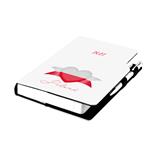 Kalendarz książkowy DESIGN dzienny B6 2027 polski - biały - Polska - flaga