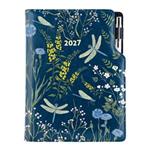 Kalendarz książkowy DESIGN dzienny B6 2027 polski - granatowy - ważki