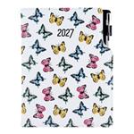 Kalendarz książkowy DESIGN dzienny B6 2027 polski - Motyle