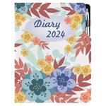 Kalendarz książkowy DESIGN tygodniowy A4 2024 - Jesienne kwiaty