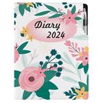 Kalendarz książkowy DESIGN tygodniowy A4 2024 - Kwiaty