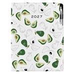 Kalendarz książkowy DESIGN tygodniowy A4 2027 - Awokado