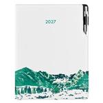 Kalendarz książkowy DESIGN tygodniowy A4 2027 czeski - biały - Góry