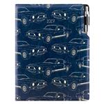 Kalendarz książkowy DESIGN tygodniowy A4 2027 czeski - granatowy - Mustang