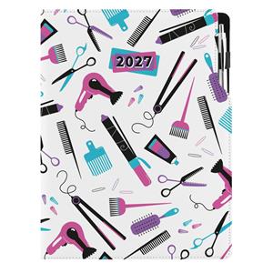 Kalendarz książkowy DESIGN tygodniowy A4 2027 - Hairdresser
