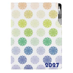 Kalendarz książkowy DESIGN tygodniowy A4 2027 - Mandala kolorowy