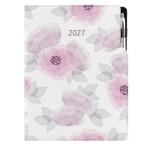 Kalendarz książkowy DESIGN tygodniowy A4 2027 - Piwonia