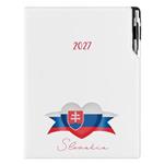 Kalendarz książkowy DESIGN tygodniowy A4 2027 polski - biały - Słowacja - flaga